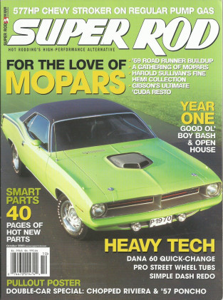 SUPER ROD 2003 OCT - MOPAR Spcl, DASH REDO, 57 CHIEFTAN, 65 RIVIERA*